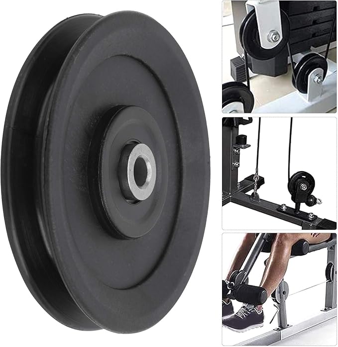 10pcs 115mm Nylon Fitness Bearing Pulley, Gym Accessory Strength Training Equipment, Home Gym Attachments with Iron Core, Durable Wear Pulleys for Health Club