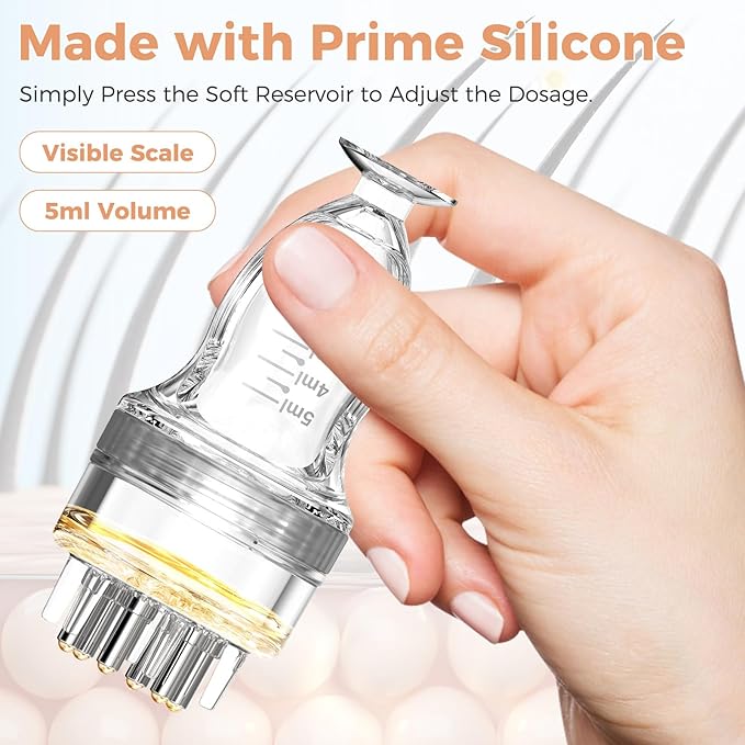Minoxidil Applicator,Mess-Free Hair Oil Applicator with Rollerball Comb, Precise Way to Apply Hair Oils on Scalp,with Visible Scalp Applicator Bottle Dedicated to Minoxidil,Mini Scalp Oil Applicator