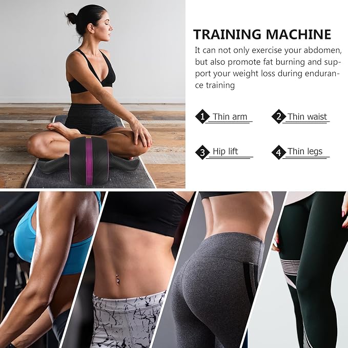 Kisangel Automatic Rebound Ab Roller Wheel Non-skid Core Training Equipment for Home Gym Men Women Fitness Exercise Tool for Balanced Muscle Improvement