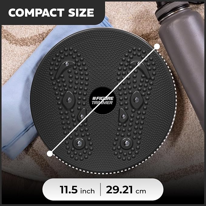 Daiwa Felicity Figure Trimmer Ab Twister Board - Waist Twister Machine for Core & Abs Exercise - Waist Twisting Fitness Tool, Dizzy Disc Twist Board for Slimming Workout with Magnets Reflexology