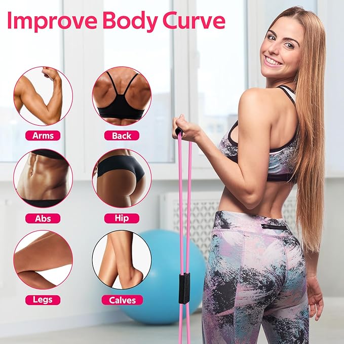 WALITO Home Pilates Kit for Women,Pilates Ring Set with Magic Circle,Resistance Bands,Figure 8 Workout Bands,Mini Ball, Compact Toning Fitness Essentials Starter Set Accessories Gift