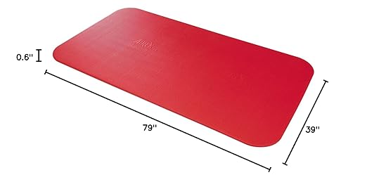 AIREX Corona 200 Premium Exercise Mat for Yoga, Physical Therapy, Rehabilitation, Balance & Stability Exercises, Pilates, Aerobics 78" x 39", Red