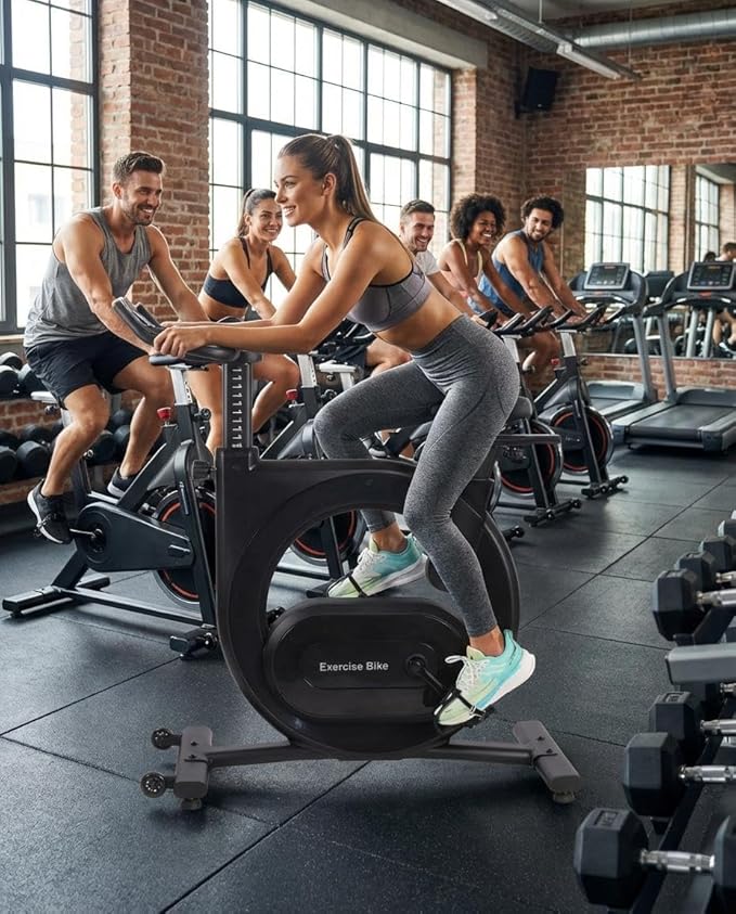 30 LBS Magnetic Indoor Cycling Bike,Stationary Bikes with 9-Level Handlebar Adjustment and 14-Level Seat Height,LCD Monitor for Home Cardio,Home Workouts and Gym