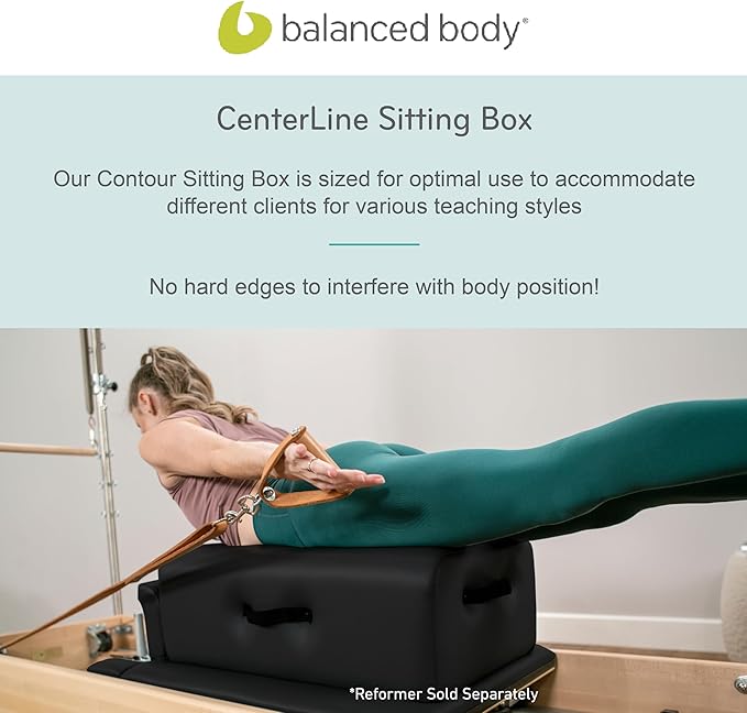 Balanced Body Centerline Sitting Box, Pilates Reformer Box for Balanced Body Centerline Reformer, Pilates Workout Equipment for Home Workouts and Professional Studio Use