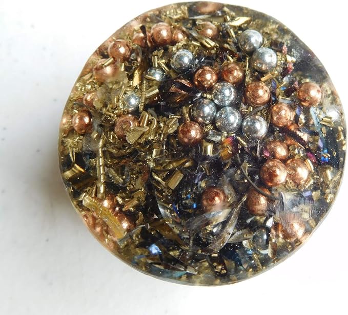 Dendritic Jasper Orgone Generator Energy Accumulator 7.83Hz/432Hz/528Hz/Advance Harmonics Many Beautiful Ingredients! (Dendritic Jasper)