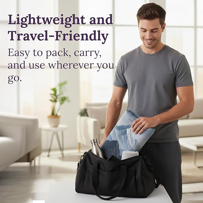 Multipurpose Mat Towel 26.5" x 72" - Christian Faith-Based Fitness Towel with Non-Slip Silicone Grip, Quick Drying & Sweat Absorbent for Yoga, Pilates, Gym, Picnic & Outdoor Activities