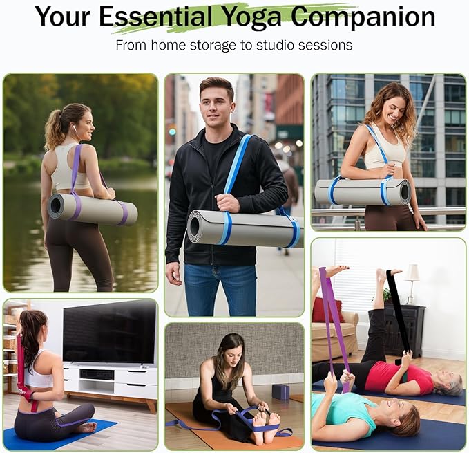 Slim Panda Yoga Mat Straps for Carrying, Adjustable Yoga Mat Carrier Sling Fits All Mats(Mat Not Included)