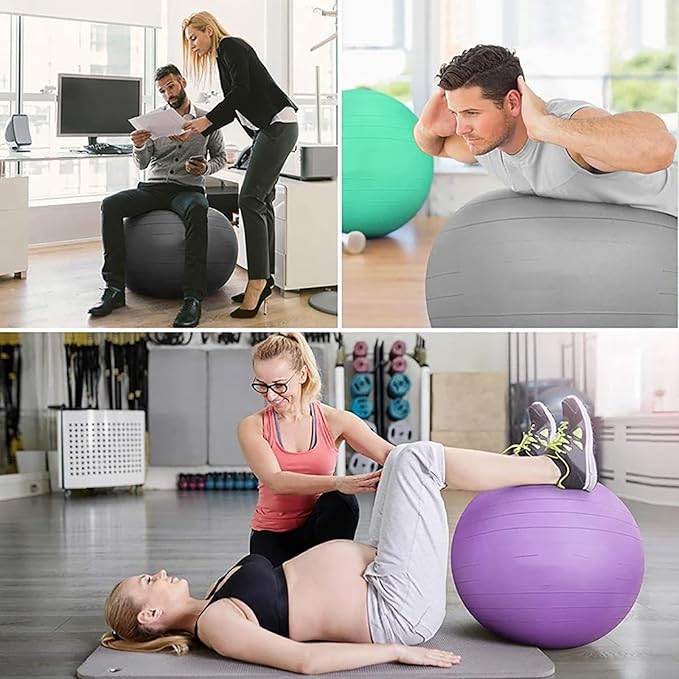Balance Ball Posture Chair,Office Yoga Ball Chair,with Back Support,Ergonomic Exercise Ball Chair, for Adults/Pregnancy