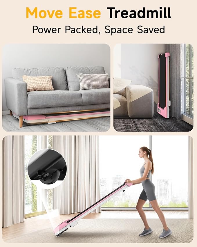 Walking Pad Treadmill with Handle Bar,Walking Pad with Incline 8%,2.5HP Quiet Under Desk 320 lbs 2 in 1Treadmills for Home Office,Compact Foldable Walking Pad,Remote Control&LED Display