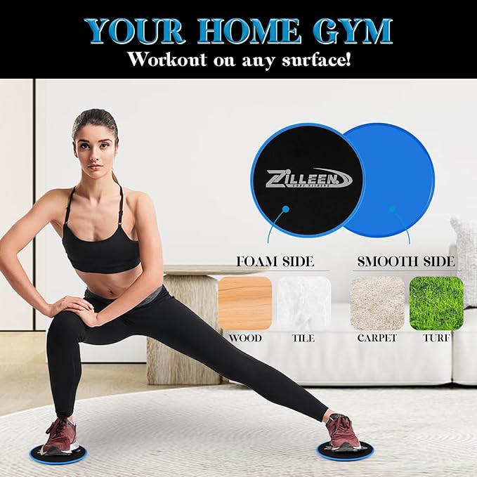 ZILLEEN Exercise Core Sliders for Working Out Workout Pilates Sliders Disc