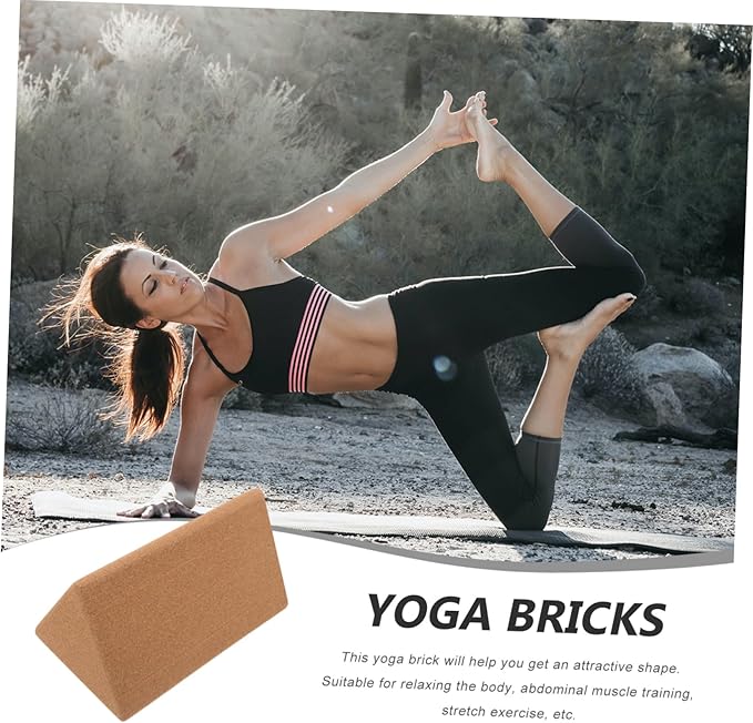 High Density Cork Yoga Block Triangle Shape for Deep Stretching and Durable Eco Friendly Yoga Training Equipment for Dancers and Fitness Enthusiasts