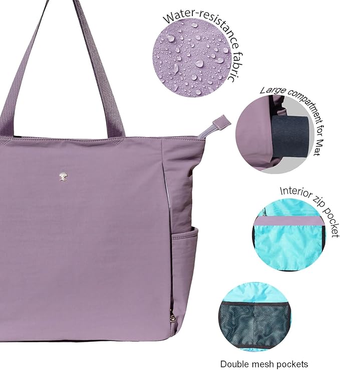 ESVAN Yoga Mat Bag Yoga Tote Carrier Shoulder Bag Carryall Tote for Office,Yoga,Pilates,Travel,Beach and Gym