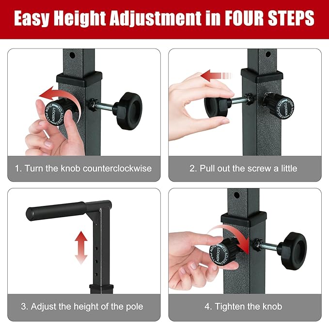 Portable Pull Up Dip Bar, Sturdy Dip Station with Adjustable Height, Multi-Function Parallel Bars for Home Gym Strength Training, Home Fitness Equipment with Soft Grip
