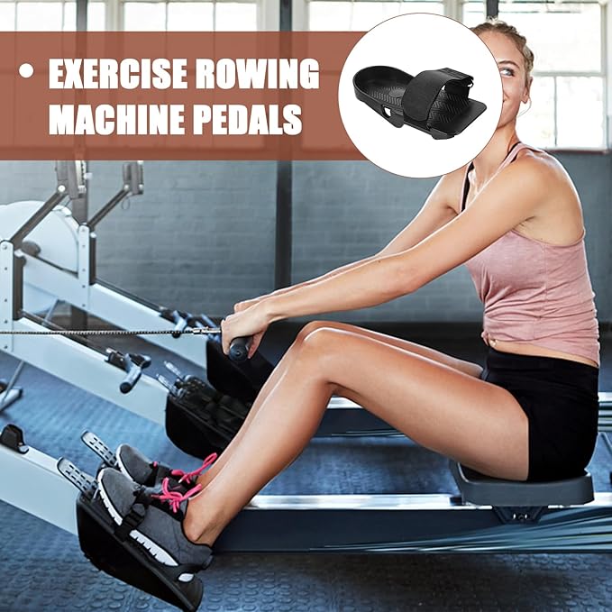 1 Pair Foot Pedal Fitness Equipment Sunny Health Machine Spare Parts Rowing Machine Foot Pedal Strap Rowing Pad Rower Replacement