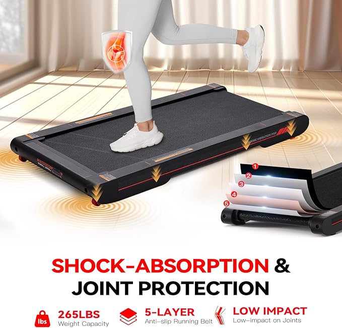 Sperax Walking Treadmill Pad with APP, 3 in 1 Under Desk Treadmill, 400W Low Noise Walking Vibration Pad with Remote Control,Portable Treadmills for Home Office