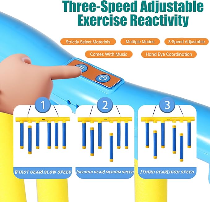 Reflex Drop Sticks Challenge Game, Hand Eye Coordination Training Toy, 3 Adjustable Speed Drop Sticks Catching Sticks Game