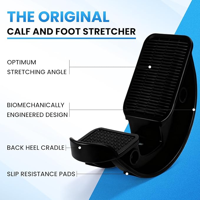 Calf Stretcher and Foot Rocker for Plantar Fasciitis - Leg Stretching Strap, Hamstring and Calf Stretcher, Suitable for Stretching Legs and Thighs
