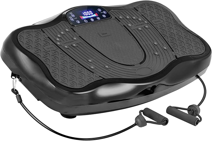 LEMY Vibration Plate Exercise Machine,Promote Fat Burning,Whole Body Shaker with Adjustable Speed and Time,Non-Slip Suction Pads,Home Training,Vibration Plate for Weight Loss,Shaping