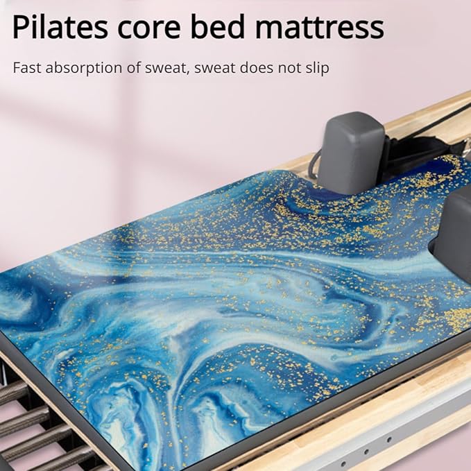 Pilates Reformer Machine Mat 1.5mm Thin, Strong Fit, Sweat-Absorbent, Non-Slip, Foldable and Washable