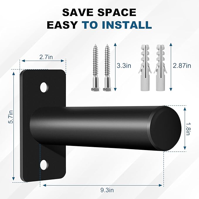 EVERYMATE Weight Plate Holder: Wall Mounted Weight Rack Storage for Olympic Weight Plate,Home Gym Organizer