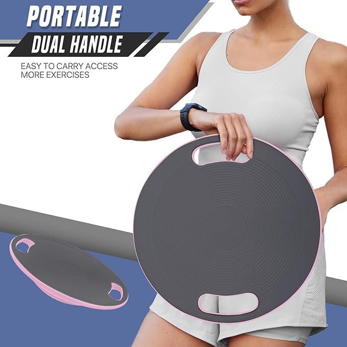 Wobble Balance Board with 15.5" No-Skid Surface for Core Trainer Physical Therapy, Home Office Exercise Balance Board for Woman & Man