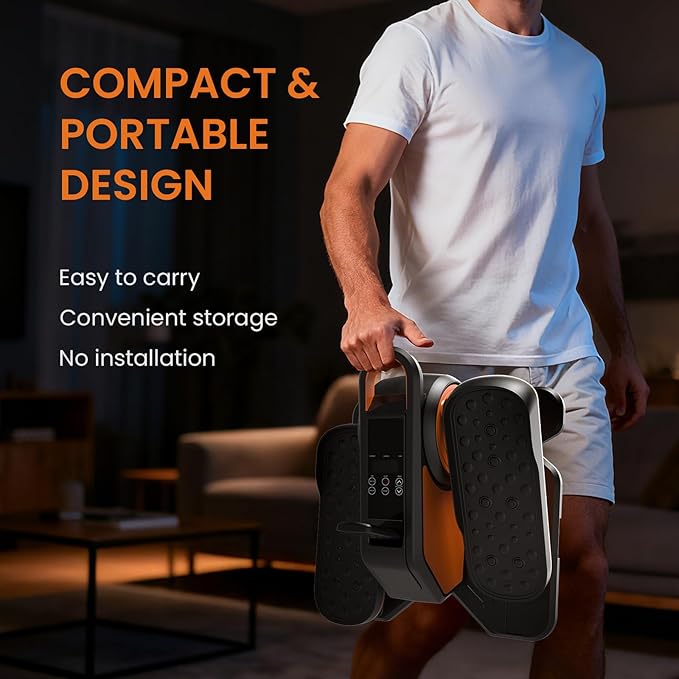 Sweetcrispy Compact Under-Desk Elliptical – Quiet Mini Pedal Exerciser with Adjustable Speed and LED Display, Portable Workout Equipment for Home or Office
