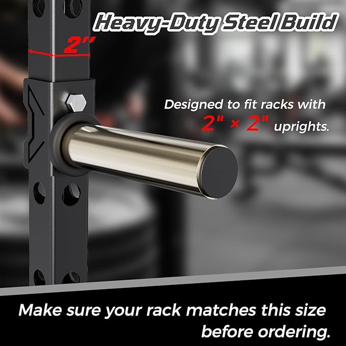 Stainless Steel Sleeve Weight Plate Holder for Power Rack – Choose 2×2 or 3×3 Uprights – Fits 5/8" to 1" Holes – 300lbs Capacity, Heavy-Duty Steel Peg with Stainless Cover, Pair