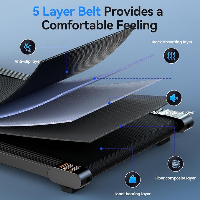 Walking Pad with Incline, 2.5HP Under Desk Treadmill, 3 in 1 Portable Treadmill with Remote Control, LED Display, Hidden Safety Switch, Mini Walking Jogging Machine for Home Office