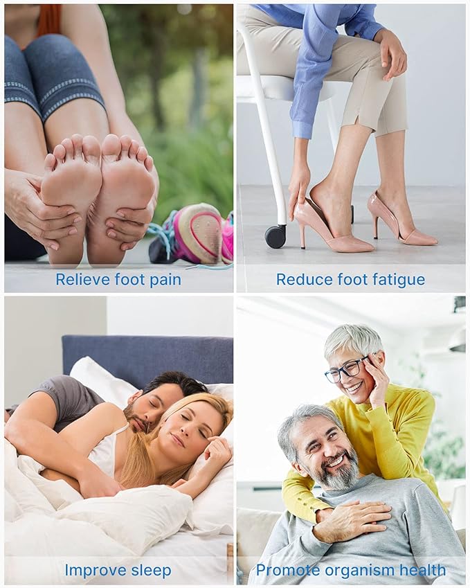 RENPHO Foot Massager Machine with Heat [2026 Upgraded], Shiatsu Foot Massager for Neuropathy, Plantar Fasciitis Massager for Men Women Mom Dad, Up to Size 14, White