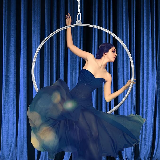 Lyra 770 Lbs Strength Tested Aerial Hoop Single Point Circus Equipment Yoga Hoop Dancing Circus Ring