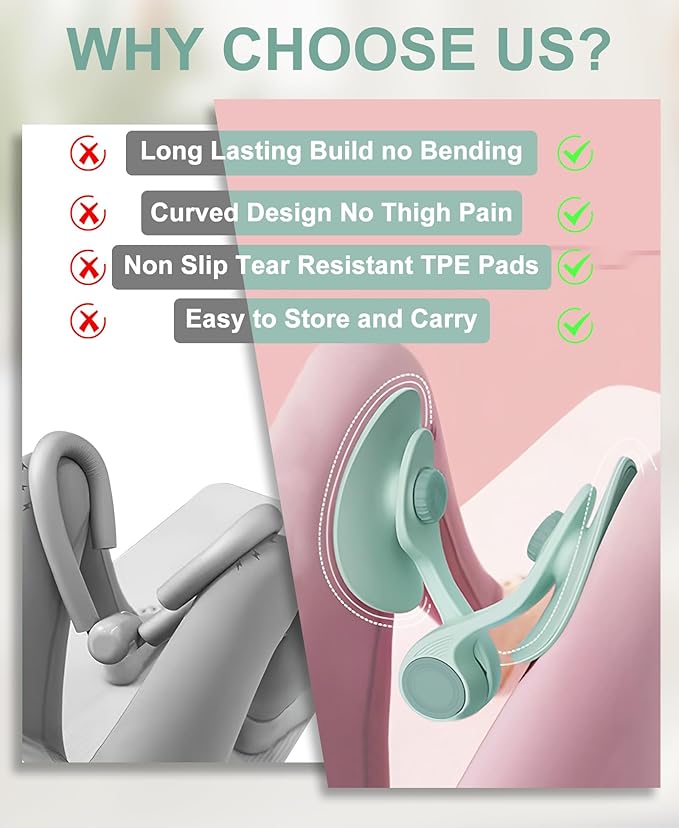 Kegel Exerciser, Pelvic Floor Muscle Exercise Devices for Women, Inner Thigh Exerciser Leg Workout Equipment Thigh Trainer for Male Hip Trimmer Inner Thigh Toner Workout