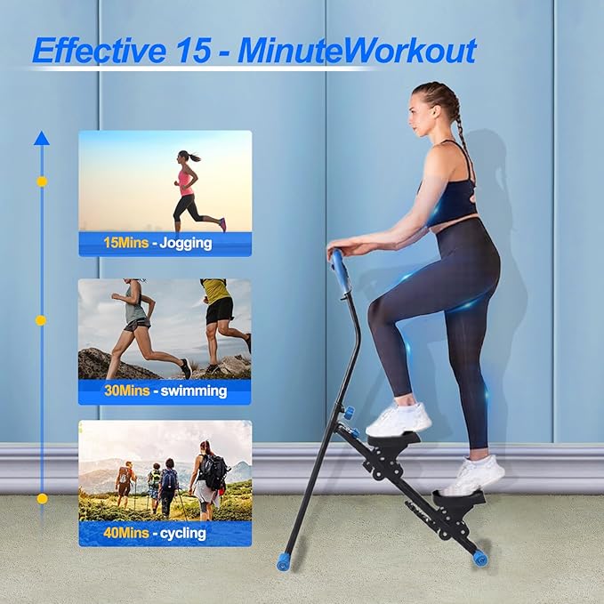 Steppers for Exercise at Home, Vertical Climber Workout Machine, Stair Climber for Full Body Workout with Adjustable Handlebar, Perfect for Women Men