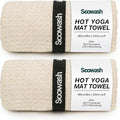 Hot Yoga Towel,Microfiber Yoga Mat Towels Non Slip for Hot Yoga Absorbent Microfiber Sweat Anti-Slip Cover,Bikram,Pilates,Exercise,Fitness 28 inch X 72 inch Beige 2 Pack