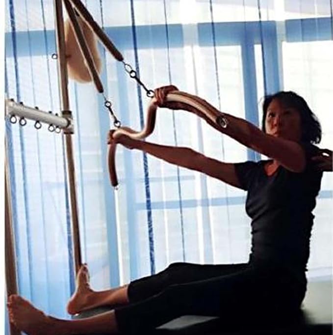 Portable Pilates Bar Stick for Yoga & Exercise - 47in Adjustable Pilates Stick with Hook for Home Workouts, Resistance Training, and Flexibility