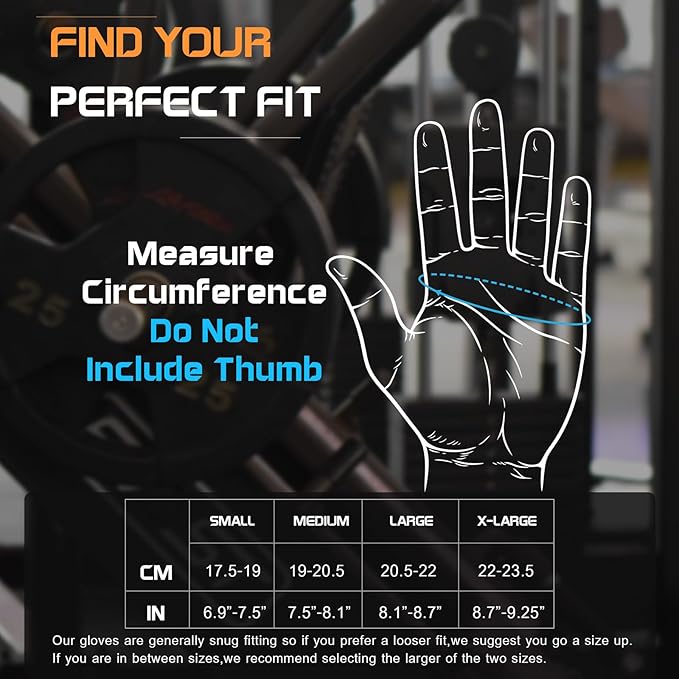 Workout Gloves for Women - Breathable Weight Lifting Gloves with Non-Slip Silicone Padding, Fingerless Gym Gloves for Cycling, Rowing, Pull Ups & Training (4 Sizes)