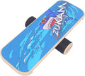 Balance Board Trainer, Wooden Balancing Board with Workout Guide to Exercise and Build Core Stability, Wobble Board for Skateboard, Hockey, Snowboard & Surf Training