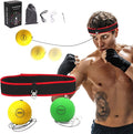 Boxing Reflex Ball, Headband Boxing Reaction Ball, Hand Eye Coordination Punching Speed Training Recreation Balls, Punch Ball Reflex Ball with Carry Bag for Teens Adults (2 Balls + 1 Headband)
