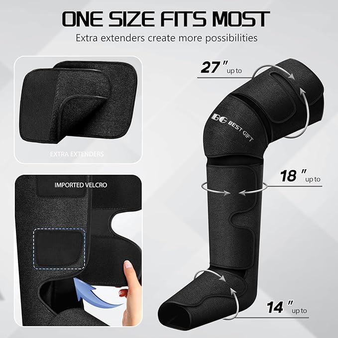 Mother's Day Gifts for Mom, Women, Dad, Men, Him, Her, Father's Day, Christmas, Air Compression Massager with Heat for Comprehensive Leg and Foot Therapy, Helpful for Varicose Veins, Cramps, Edema
