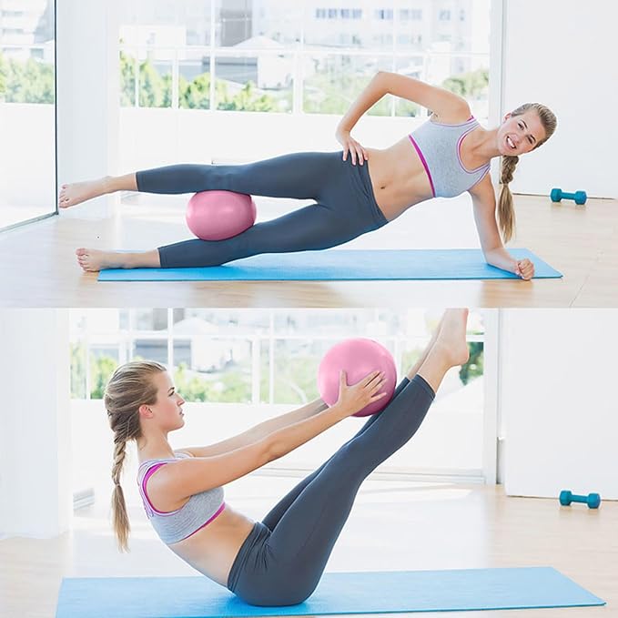 Pilates Circle Ring, 15" Durable 5 Pack Pilates Circle with Yoga Strap,Magic Circle,Resistance Bands,Mini Ball,Pilates Ring and Ball Set Equipment for Workouts,Home Body Toning,Fitness,Exercise