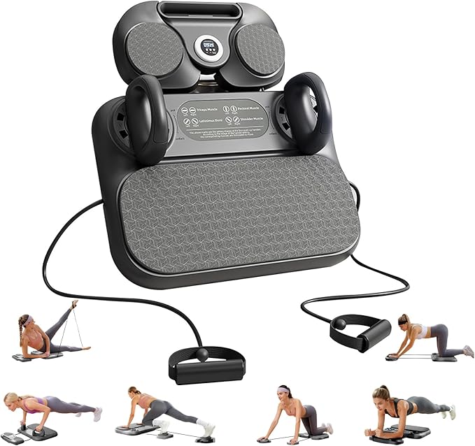Pilates Exercise Board for Women – Adjustable Resistance Home Workout Board with Resistance Bands, Full Body Toning, Core Strength & Flexibility Training for Indoor Fitness