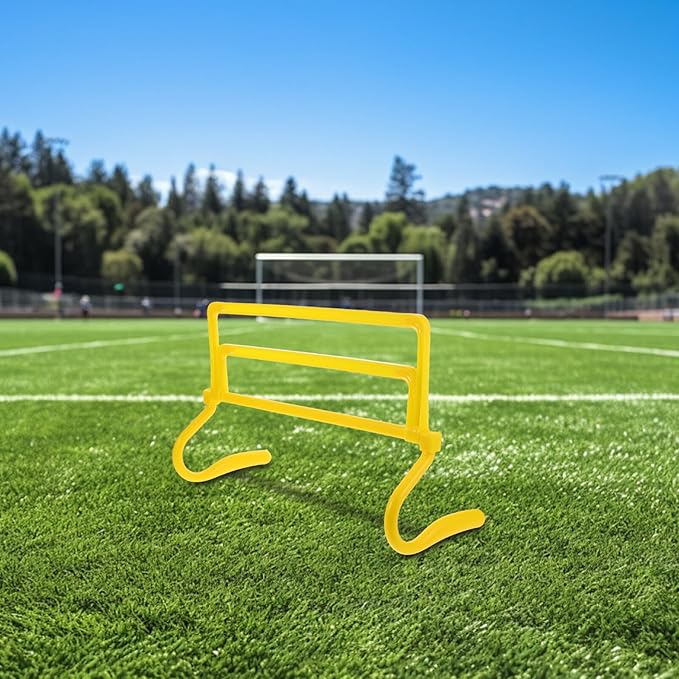 Alipis Adjustable Height Football Hurdles Training Equipment, Foldable Agility Speed Hurdles for Soccer Skills Development and Plyometric Exercises, Yellow