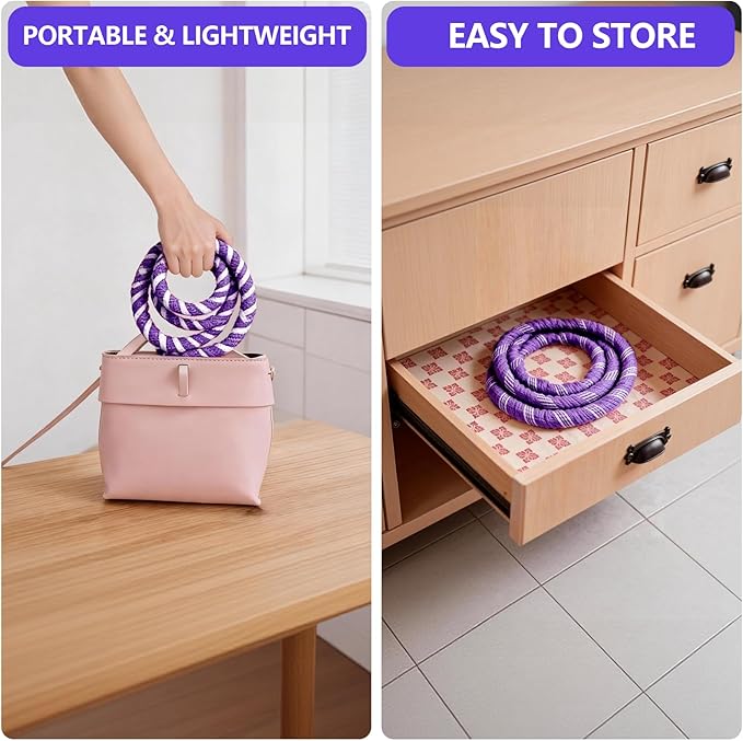 3 lbs Soft Spring Hula Hoop, Weighted Hoops for Adults, Foldable and Portable Hula with Body Tape Measure, Loss Fitness Hoop