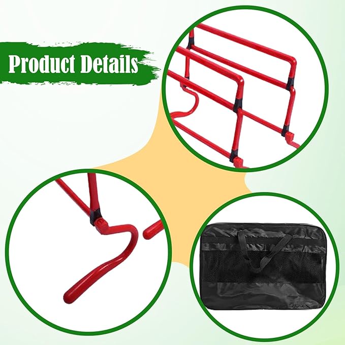 5 Pack Height Adjustable Agility Hurdles for Soccer, Outdoor Sports and Foot Exercises