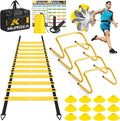 Agility Ladder, Agility Speed Training Equipment Set, 20ft Speed Ladder, 12 Soccer Cones, 4 Hurdles, Jump Rope, Running Parachute, Soccer Football Basketball Training Equipment Accessories