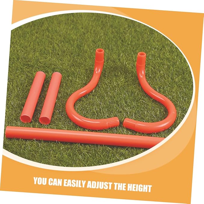 3pcs Adjustable PVC Agility Hurdles Set Portable Speed Training Equipment for Soccer Basketball Football Versatile Running Practice and Dog Fitness Drills