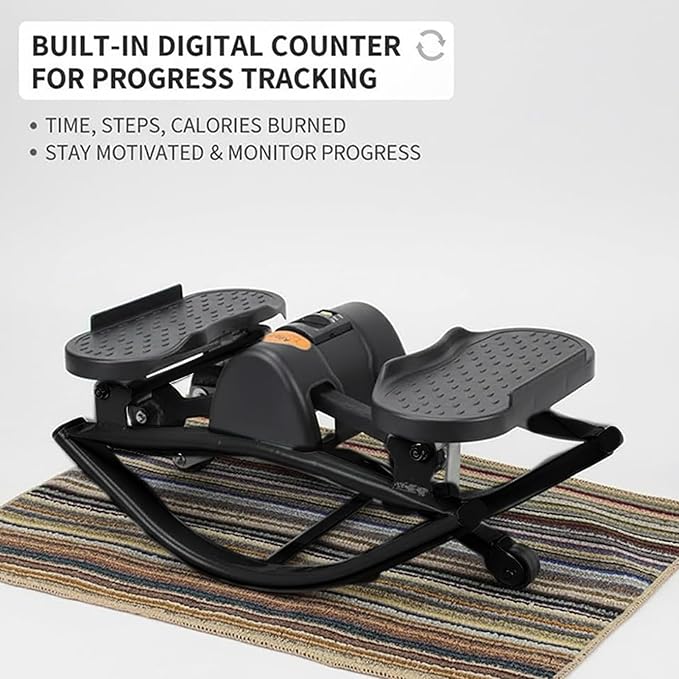 Rock Stepper - Low Shock Lateral Trainer for Home Fitness | Compact Exercise Machine with Side to Side Motion & Muscle Targeting Design for Apartments, Offices, Dorms and Gym Routines Use