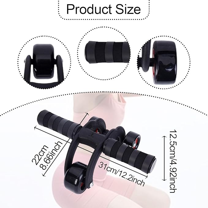 Yiju Exercise Wheel Ab Roller Wheel Strengthening Core Muscles Core Workout Equipment Full Body Strength Training for Office Home