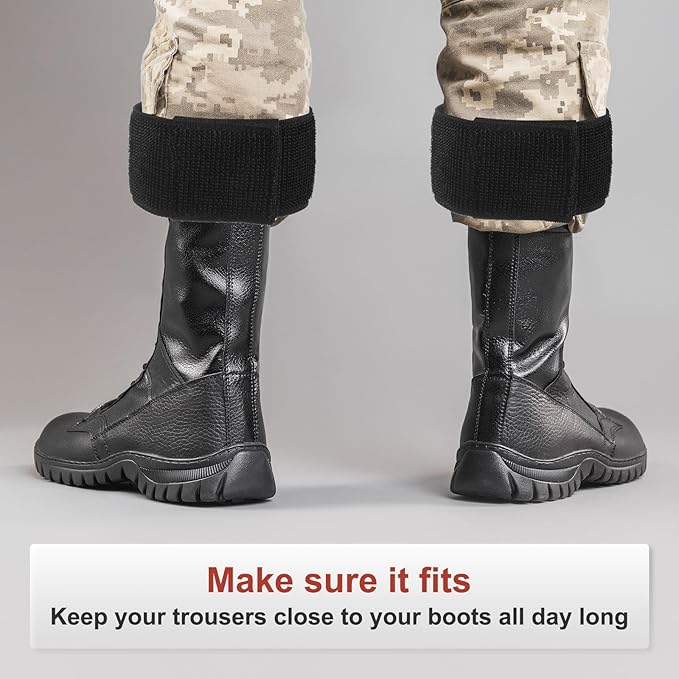 Boot Straps for Cowboy Boots - Cycling Safety Bind Pant Bands Use for Cycling & Jogging, & Camping - Adjustable Elastic Bike Ankle Leg Straps