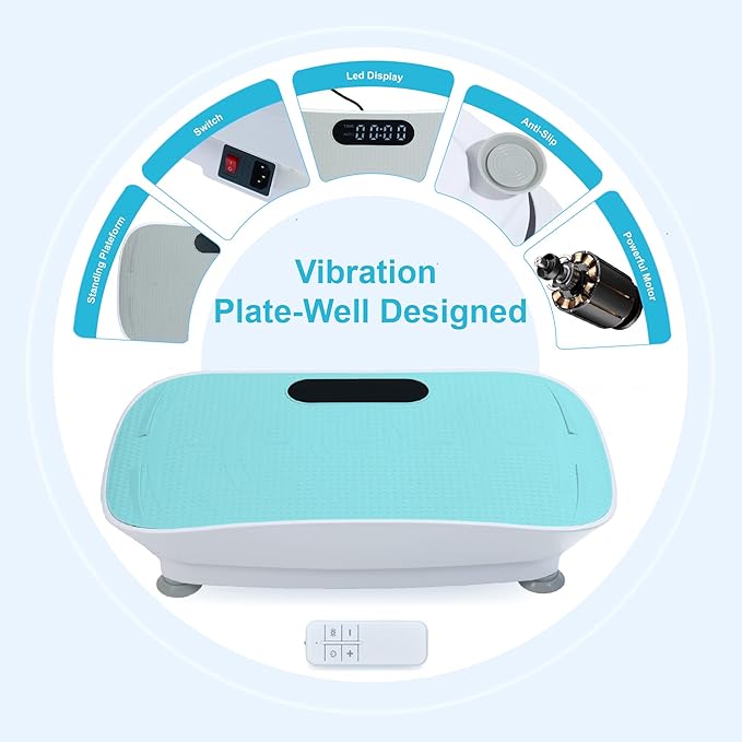 Silent Vibration Platform Crazy Fitness Massage 10-Frequency Weight Loss & Fat Burner Body Shaking Machine for Unisex