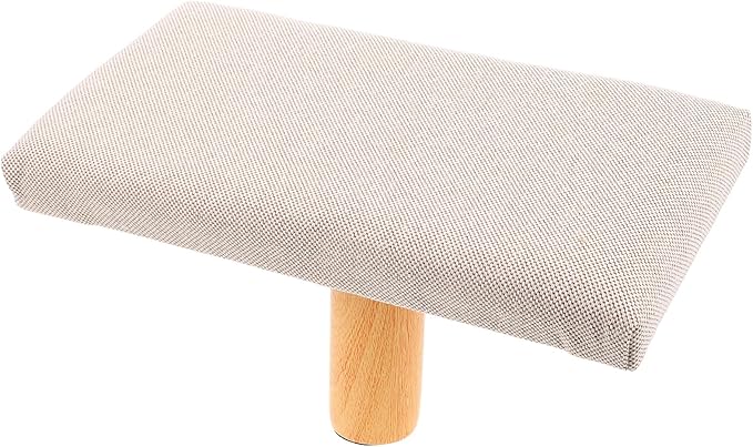 Seiza Meditation Bench with Cushion, Medium Size Ergonomic Wooden Stool for Prayer and Zen Sitting, Beige Travel Meditation Seat for Adults Over 150cm
